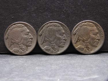 1937 P,D,S Buffalo Nickels - Complete Year Set