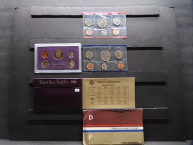 1984  P,D,& S Uncirculated & Proof Sets - W/ Original U.S. Mint Packaging