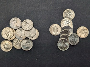 20- 2006-P Return To Monticello Jefferson Nickels Uncirculated From Canvas Mint Bag