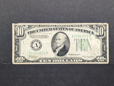 1934-A $10 Green Seal Federal Reserve Note