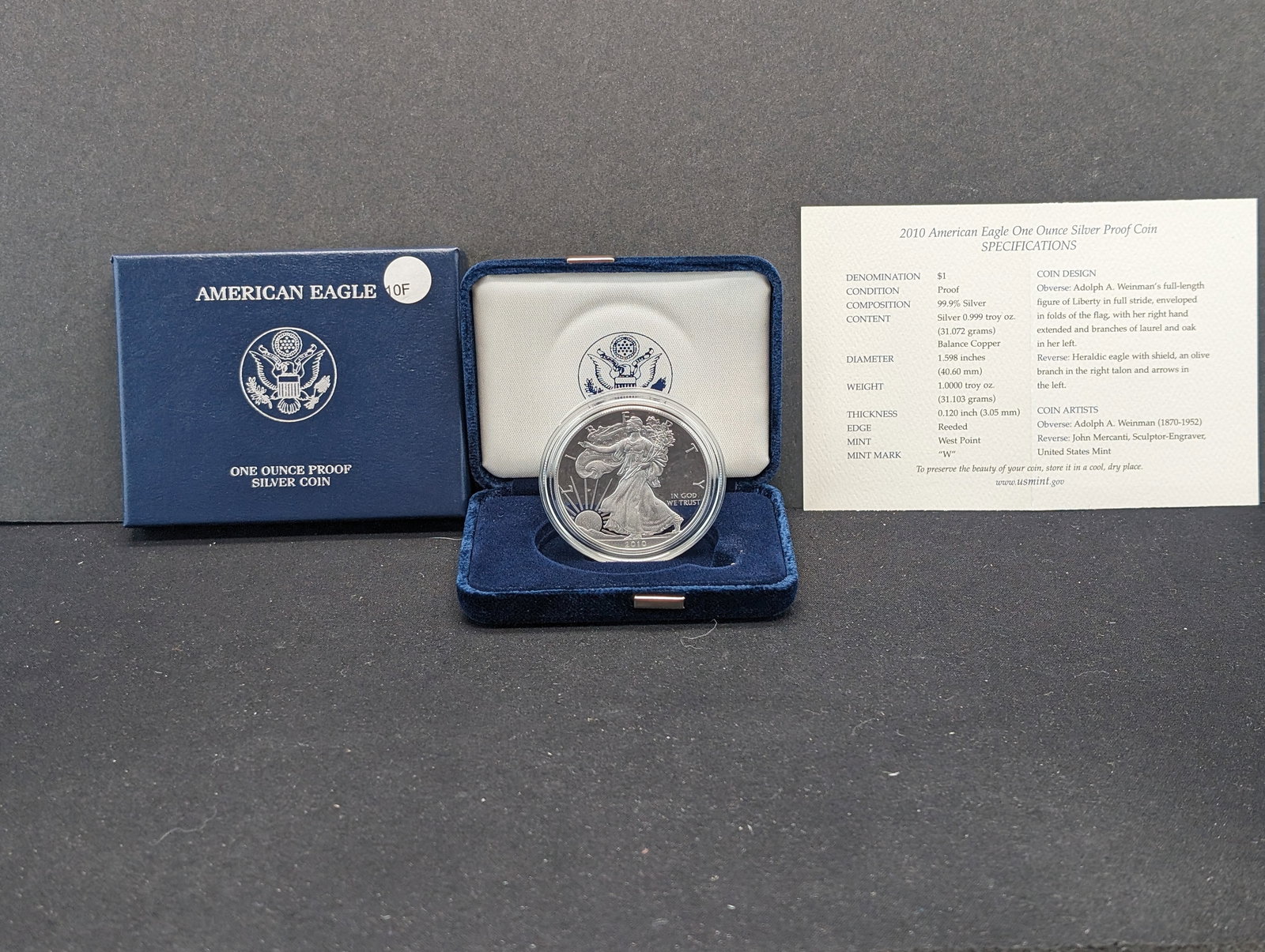 2010-W Proof American Silver Eagle (1 of 4)