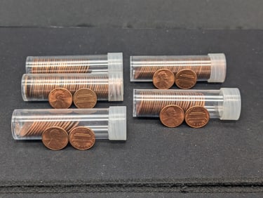 170 Red Uncirculated 1980's Lincoln Memorial Cents- 1983, 1985, 1986, 1988