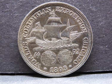 1893 Columbian Exposition Classic Commemorative Silver Half Dollar.