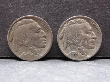 1916-D Semi Key Date Buffalo Nickel. /1937 Buffalo Nickel