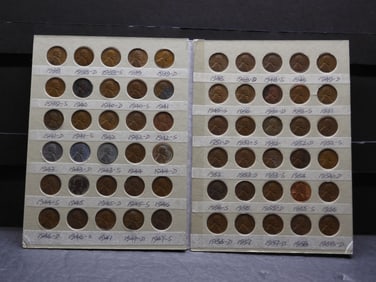 1938-1958-D Lincoln Cent Book. Complete- 60 Coins