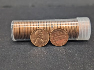 Tube of 1961-D Red BU Copper Lincoln Memorial Cents