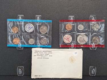 1968-P+D U.S. Mint Uncirculated Set- Contains 1968-D 40% Silver Kennedy Half
