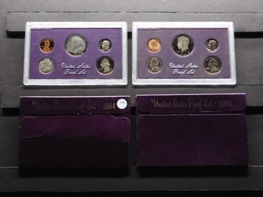 1984-S 1985-S United States Proof Sets With Original Government Packaging.
