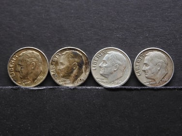 1958, 1960-D, 1961-P+D 90% Silver Roosevelt Dimes