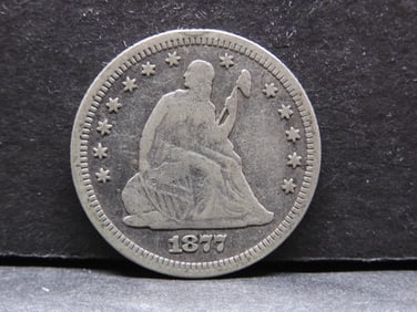 1877 Seated Liberty Quarter