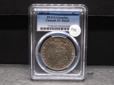 1897-O Morgan Dollar PCGS AU Detail, Cleaned