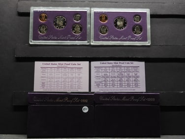 1992-S 1993-S US Mint Proof Sets. OGP