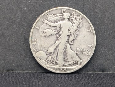 1938 Walking Liberty 50c. 90% Silver