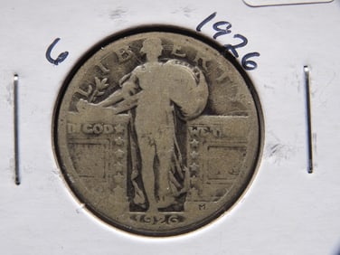 1926 Silver Standing Liberty Quarter - Nice Details