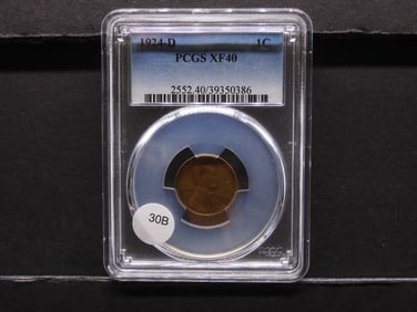 1924-D Lincoln Cent PCGS XF40
