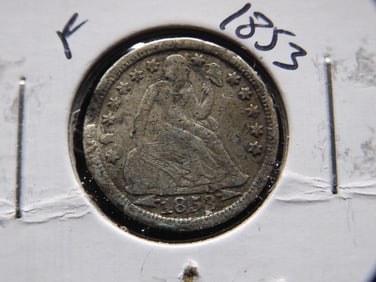 1853 Silver Seated Liberty Dime - Full Liberty