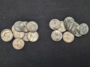 20- 2004-P Louisiana Purchase Handshake Nickels Uncirculated From Canvas Mint Bag