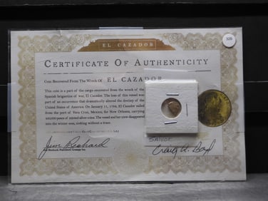 El Cazador Shipwreck Silver Coin