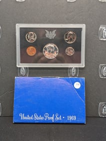 1969-S U.S. Mint Proof Set- Contains 1969-S 40% Silver Kennedy Half