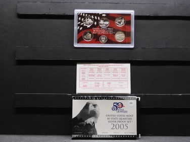 2005-S Silver US Mint State Quarter Proof Set. OGB
