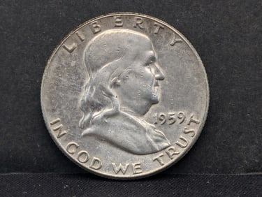 1959 Franklin 50c. 90% Silver