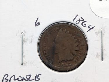 1864 Bronze Indian Head Penny