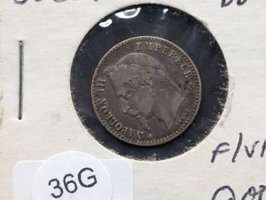 1866 BB France 50c. 83.5% Silver. Scarce