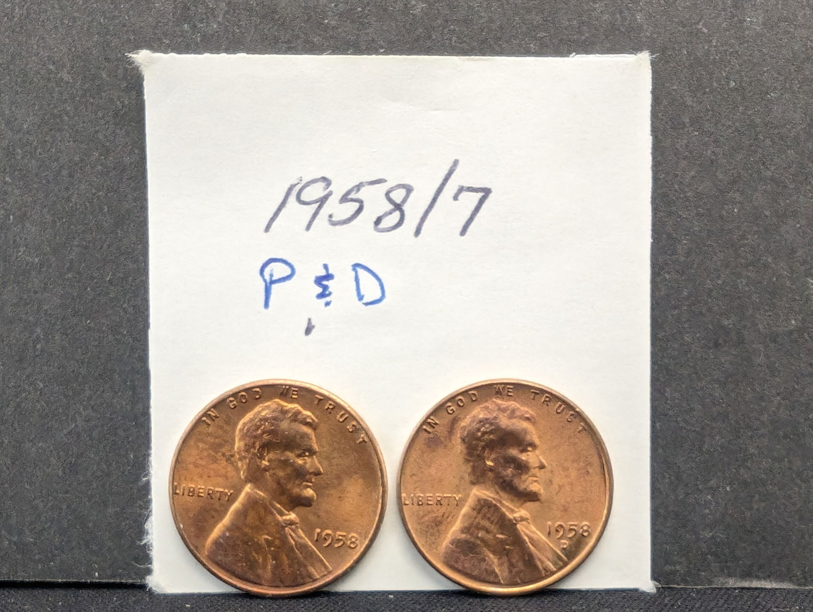 1958/7-P+D Lincoln Wheat Cents (1 of 5)