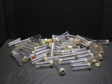 50 Nickel Sized Round Coin Tubes For Storing Coins.