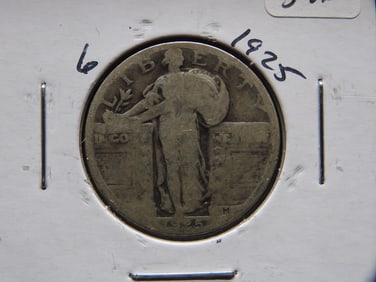 1925 Silver Standing Liberty Quarter - Nice Details
