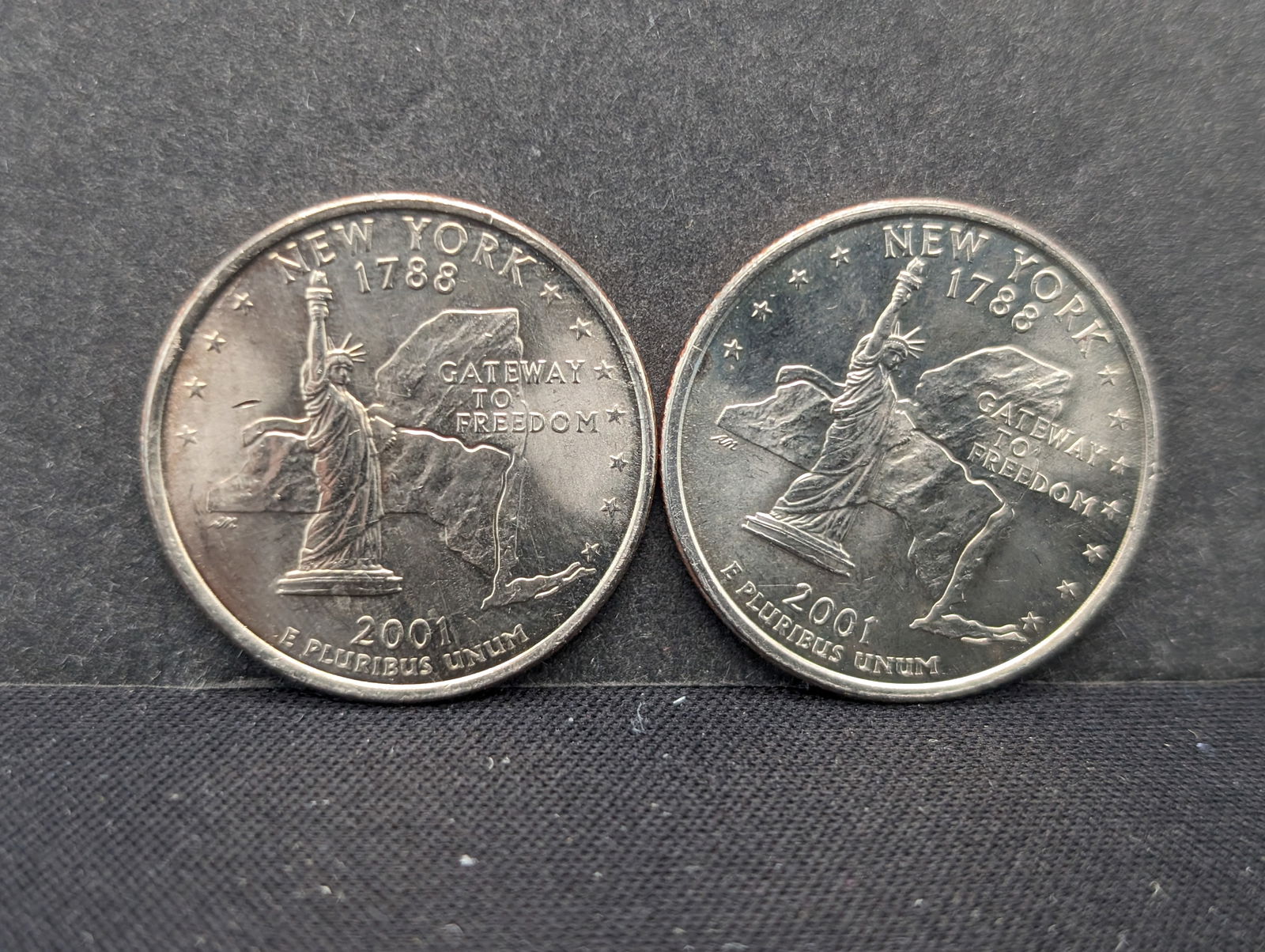 2 2001-P New York State Quarter ERRORS- MS (1 of 2)