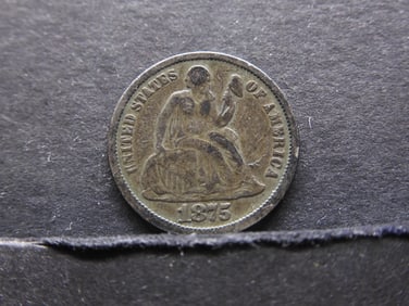 1875 United States Seated Liberty Dime.