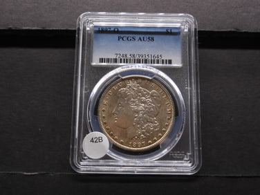1897-O Morgan Dollar PCGS AU58 Toned