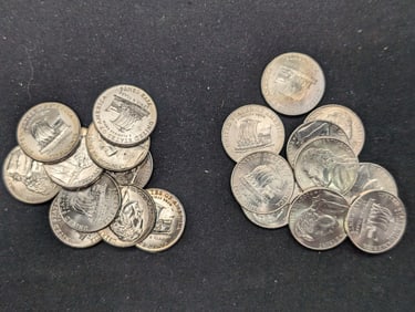 (10) 2004-P & (10) 2004-D Keel Boat Jefferson Nickels Uncirculated From Canvas Mint Bag- 20 Coins