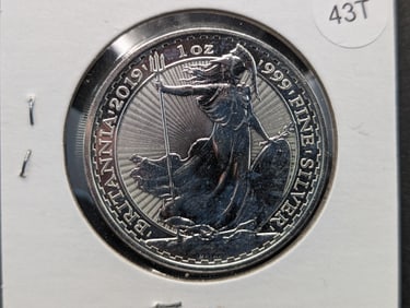 2019 Proof Great Britain Britannia 2 Pound- .999 Fine Silver