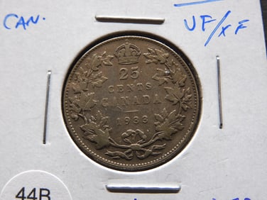 1933 Canada 25 Cents VF/XF