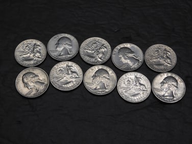 10 1976-P Bicentennial Clad Washington Quarters