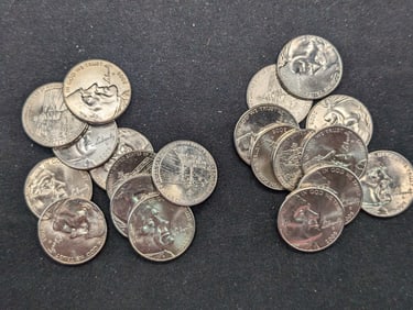 20- 2005-D Ocean In View Jefferson Nickels Uncirculated From Canvas Mint Bag