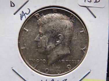 1969-D Silver Clad Kennedy Half Dollar - Great Details
