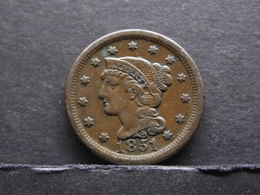 1851 US Braided Hair Large Cent
