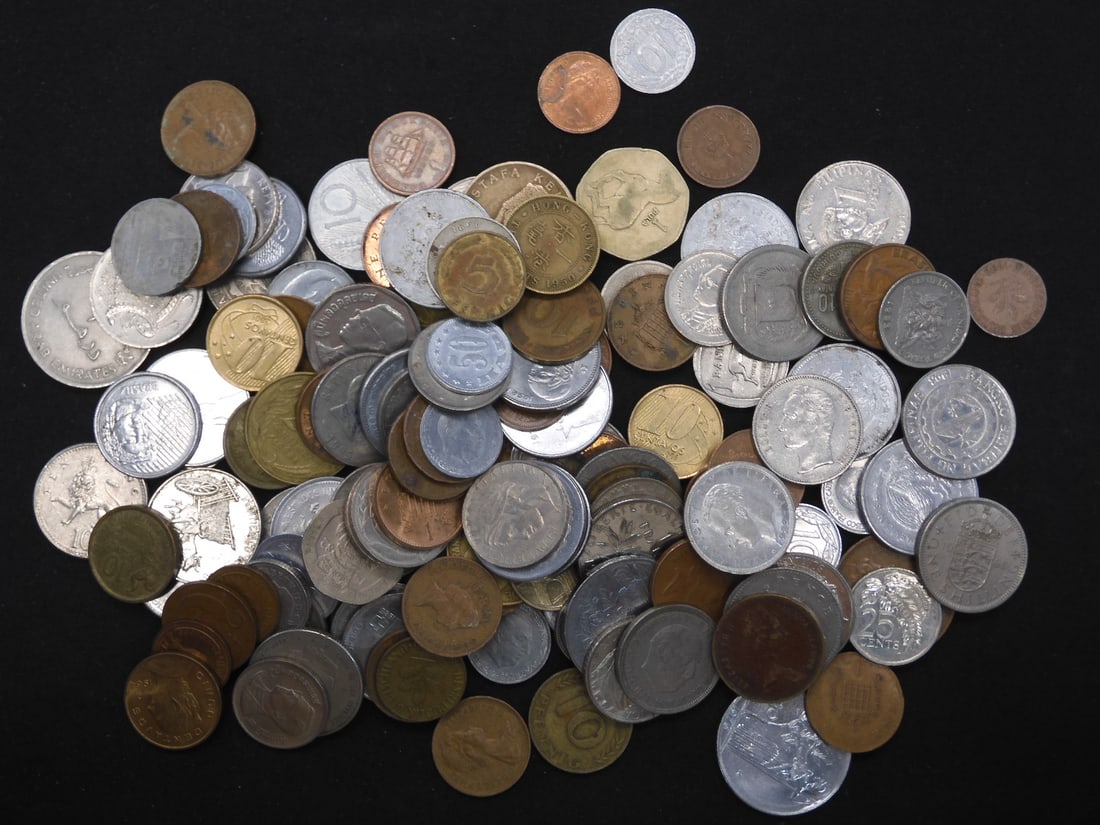 1.3+ pounds Foreign Coins (1 of 4)