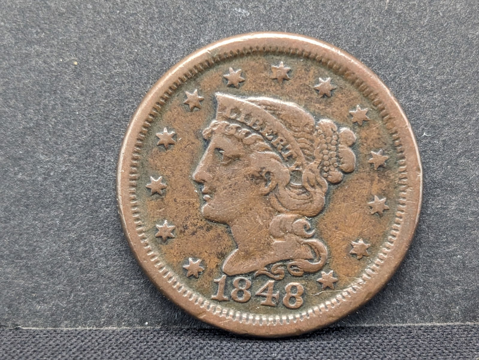 1848 Large Cent. Nice VF.? (1 of 3)