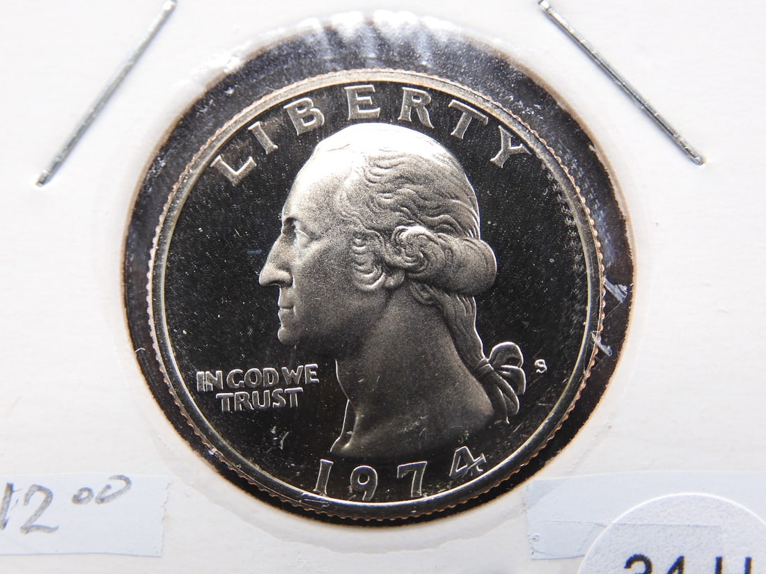 Beautiful 1974 S Washington Quarter Proof Gem PF 66 (1 of 3)