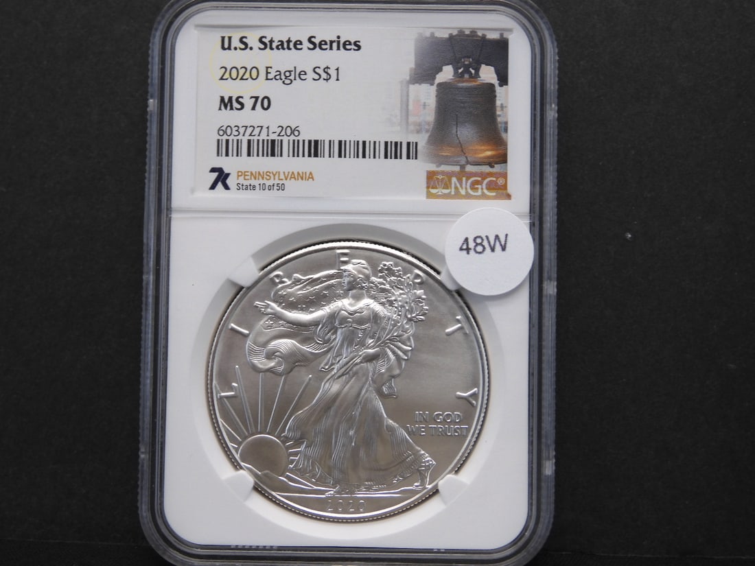 2020 U.S. State Series American Silver Eagle - Pennsylvania (1 of 3)