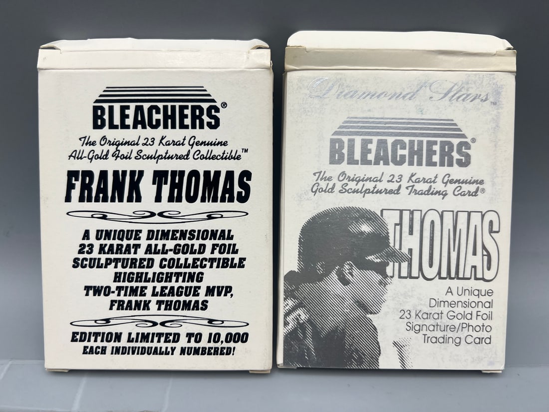Lot of (2) Assorted Frank Thomas Baseball Limited Edition 23kt Gold Foil Cards (1 of 4)