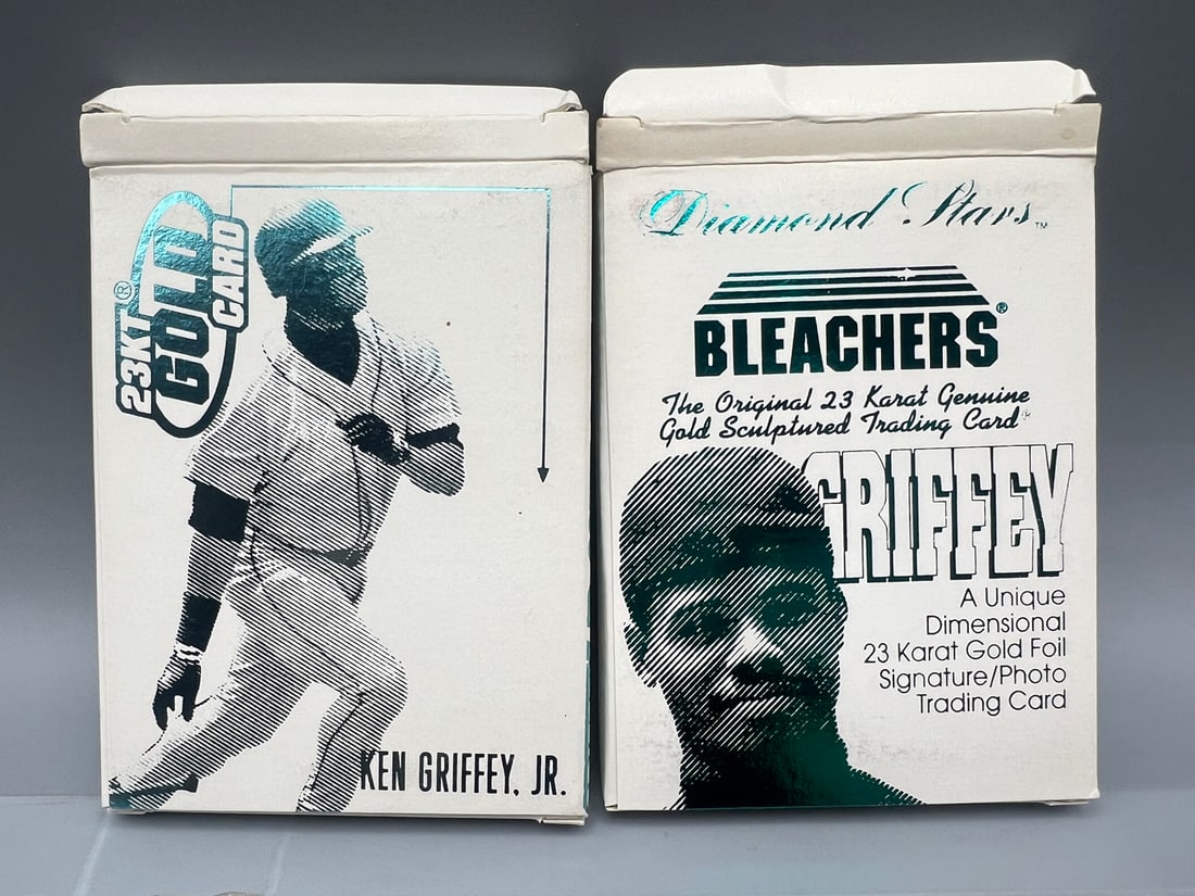 Lot of (2) Assorted Ken Griffey Jr. Baseball Limited Edition 23kt Gold Foil Cards (1 of 4)