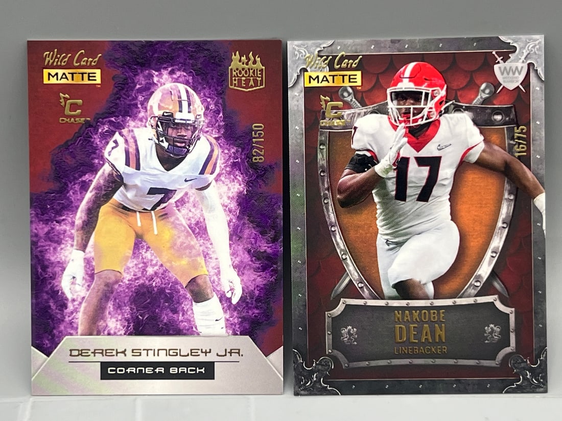 2022 Wild Card Matte Derek Stingley Jr. #/150 & NaKobe Dean #/75: 2022 Wild Card Matte Derek Stingley Jr. #/150 & NaKobe Dean #/75
