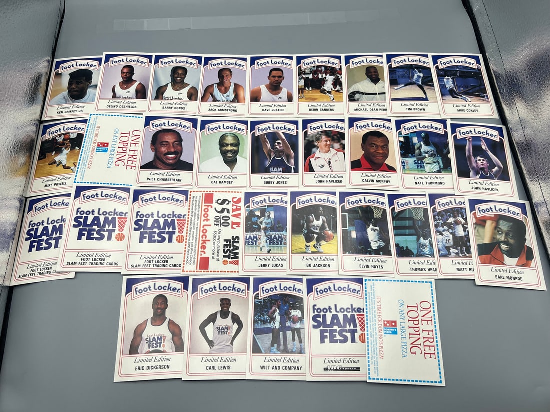 1991 Foot Locker Slam Fest Complete Series 1, 2, 3 Sets - Ken Griffey Jr, Bo Jackson, Wilt (1 of 5)