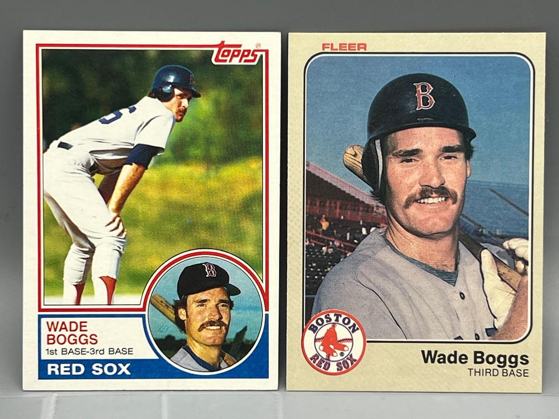 1983 Topps Wade Boggs RC #498 & 1983 Fleer Wade Boggs RC #179 (1 of 2)