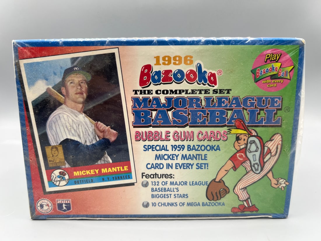 1996 Bazooka Baseball Complete Factory Sealed Set - Mickey Mantle Special Card (1 of 3)